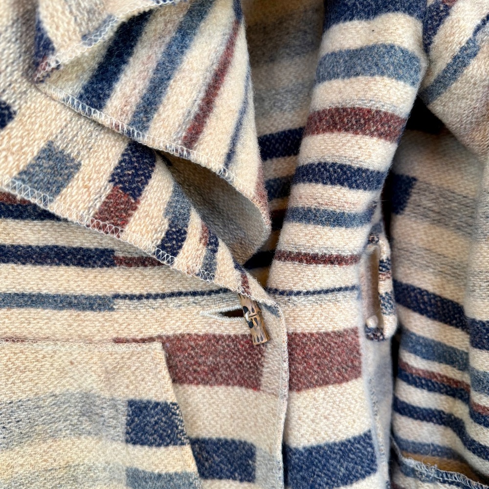 *RARE!* 70s Vintage Wrap Indian Blanket Coat by Quarte by de Champs - Picture 3 of 7